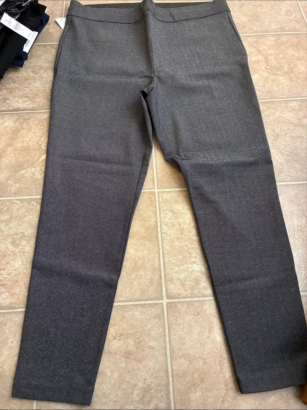 LOFTCharcoal Stretch sparkle leggings